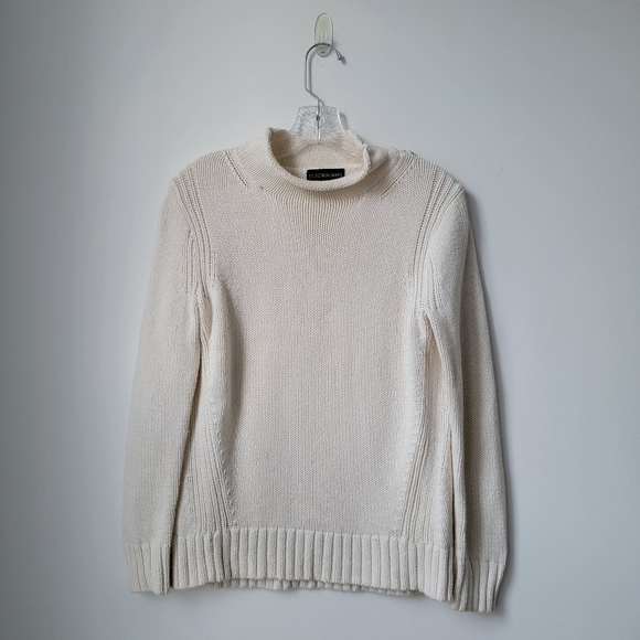 GAP Birch Crew Neck Cotton Sweater Long Sleeves Ribbed Cuffs Hem Small S809086 - Picture 2 of 8